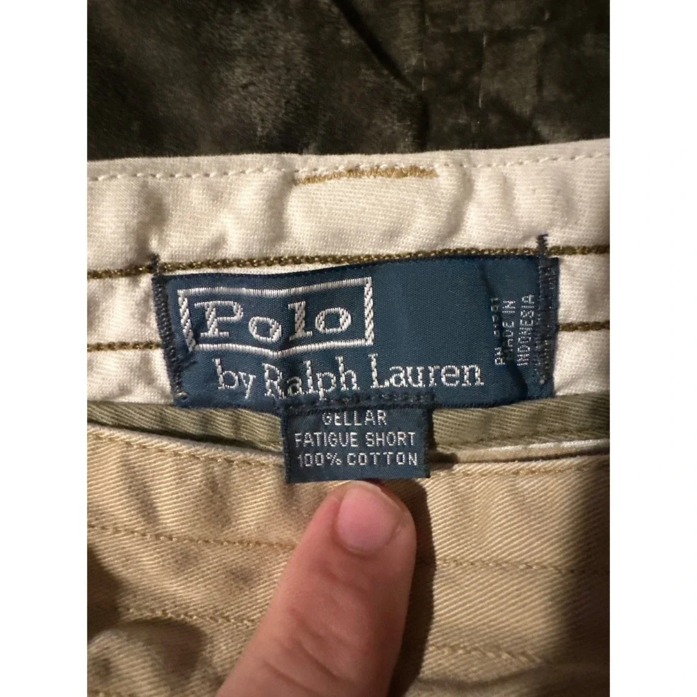 Polo Ralph Lauren Gellar Fatigue Cargo Shorts Tan Khaki Cotton Mens 36